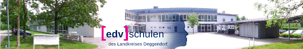 EDV-Schule Plattling Gebäude mit Logo